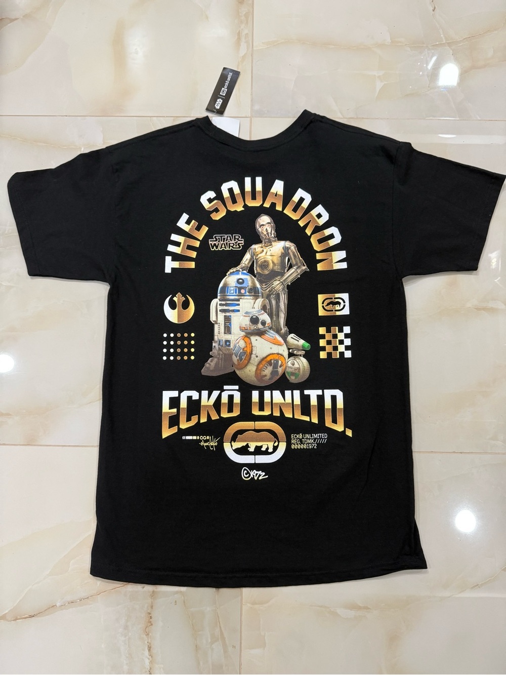 Marc Ecko Black Star Wars 'The Squadron' Graphic Tee with Metallic Accents